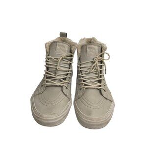 Vans unisex size Mens 7 Womens 8.5 Gray High-Top skate fur lined Sneakers